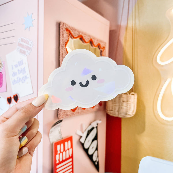 Happy Cloud Suncatcher Window Decal