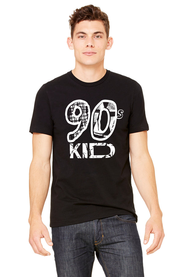 Adult 90's Kid Unisex Black Tee
