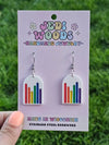 Pride Lines Rainbow Arch Earrings