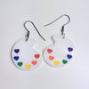 Rainbow Paint Pallet Acrylic Earrings