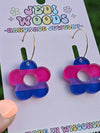 Bisexual Pride Flag Flower Earrings