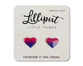 Bi Pride Flag Heart Earrings