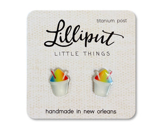 Rainbow Snoball Earrings