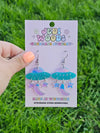 Iridescent Space Ship and Stars Earrings