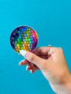 Holographic Rainbow Disco Ball Sticker