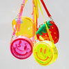 Hot Pink Winky Face Emoji Jelly Handbag