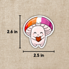 Lesbian Pride Flag Mushroom Sticker