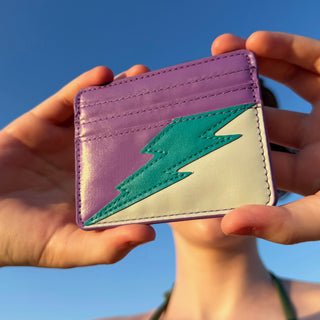 Lightning Bolt Card Wallet in Dance Magic