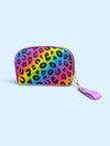 Rainbow Electric Leopard Zip Makeup Pouch
