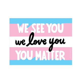 Trans Visibility Flag Vinyl Sticker