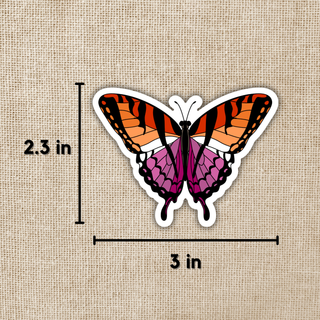 Lesbian Pride Butterfly Sticker
