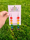 Rainbow Drop Long Acrylic Earrings