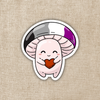 Asexual Pride Flag Mushroom Sticker