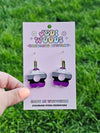 Asexual Pride Flag Flower Earrings