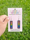 Rainbow Heart Bar Acrylic Earrings