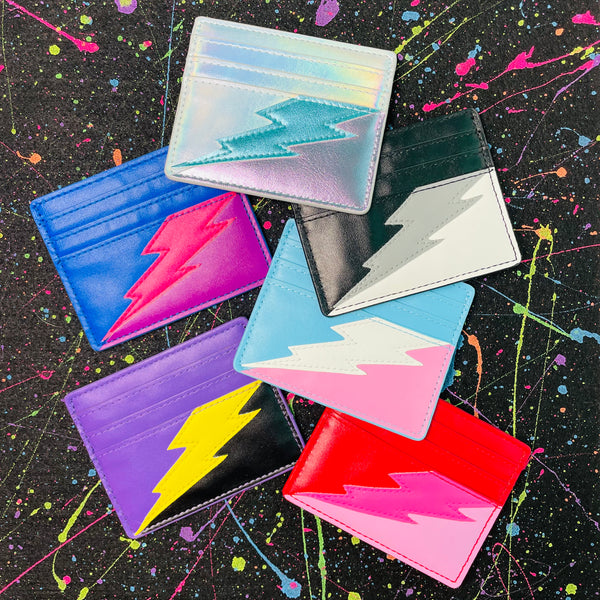 Lightning Bolt Card Wallet in After Party