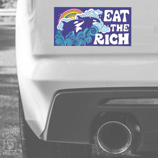Eat the Rich Orcas Bumper Sticker
