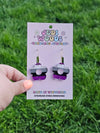 Asexual Pride Flag Flower Earrings
