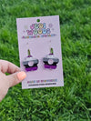 Asexual Pride Flag Flower Earrings