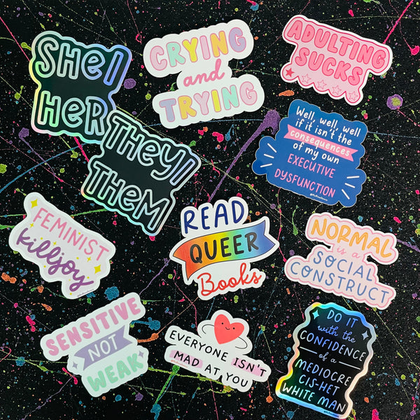 Read Queer Books Rainbow Vinyl Sticker