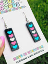Transgender Pride Flag Bar Acrylic Earrings