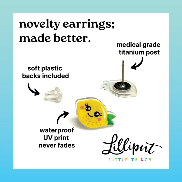 Mini Book Stack Earrings
