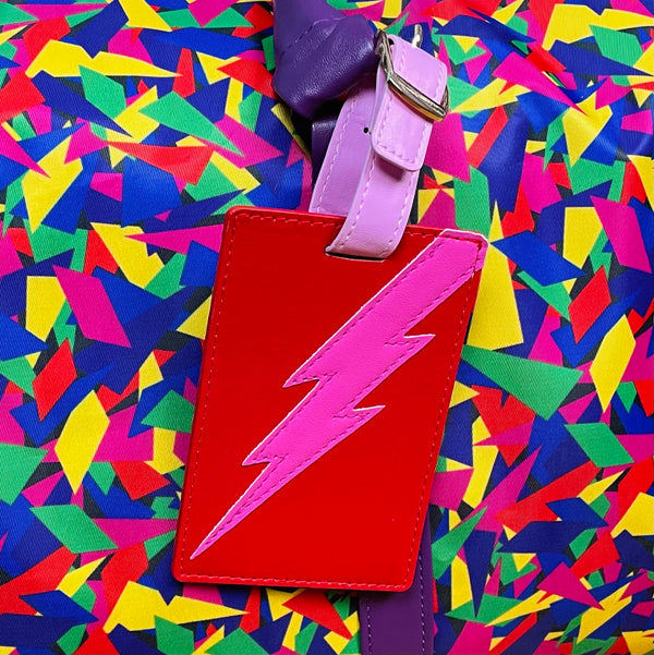 Lightning Bolt Luggage Tag in Paparazzi