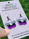 Asexual Pride Flag Flower Earrings