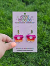 Lesbian Pride Flag Flower Earrings