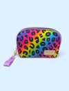 Rainbow Electric Leopard Zip Makeup Pouch