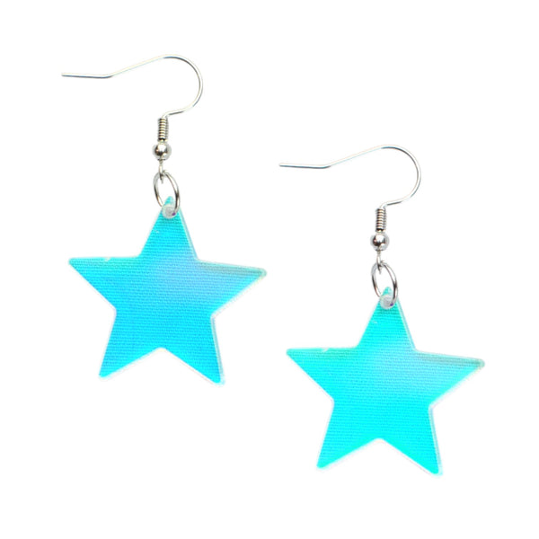 Iridescent Star Acrylic Earrings