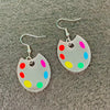 Paint Palette Acrylic Earrings