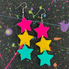 Star Trio Earrings in Bold and Bright