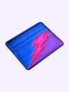 Lightning Bolt Card Wallet in Bi Pride Metallic