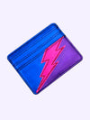 Lightning Bolt Card Wallet in Bi Pride Metallic