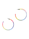 Rainbow Stripe Hoop Earrings