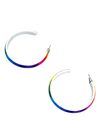 Rainbow Stripe Hoop Earrings