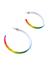 Rainbow Stripe Hoop Earrings