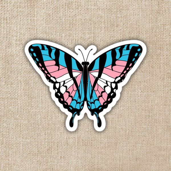 Trans Pride Butterfly Sticker