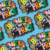 Be Nice or Pay the Price Retro Skunk Vinyl Sticker