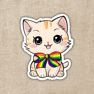 Rainbow Pride Kitten Sticker