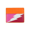 Lightning Bolt Card Wallet in Lesbian Pride