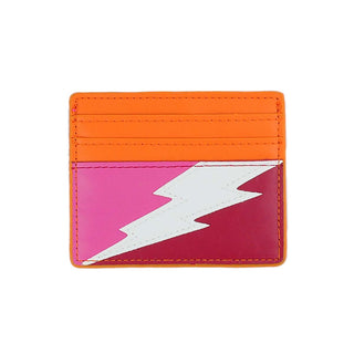 Lightning Bolt Card Wallet in Lesbian Pride