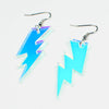 Iridescent Lightning Bolt Acrylic Earrings