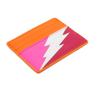 Lightning Bolt Card Wallet in Lesbian Pride