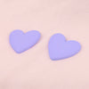 Light Purple Big Heart Stud Earrings