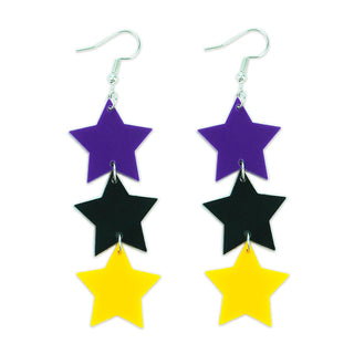 Star Trio Earrings in Non-Binary Pride