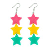 Star Trio Earrings in Bold and Bright