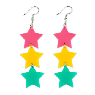 Star Trio Earrings in Bold and Bright