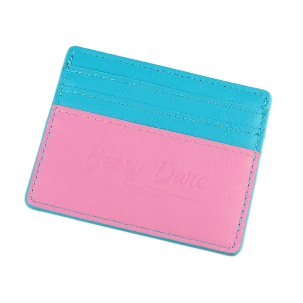 Lightning Bolt Card Wallet in Trans Pride